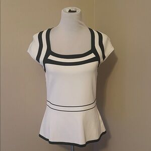 WHBM Peplum Cap Sleeve Top